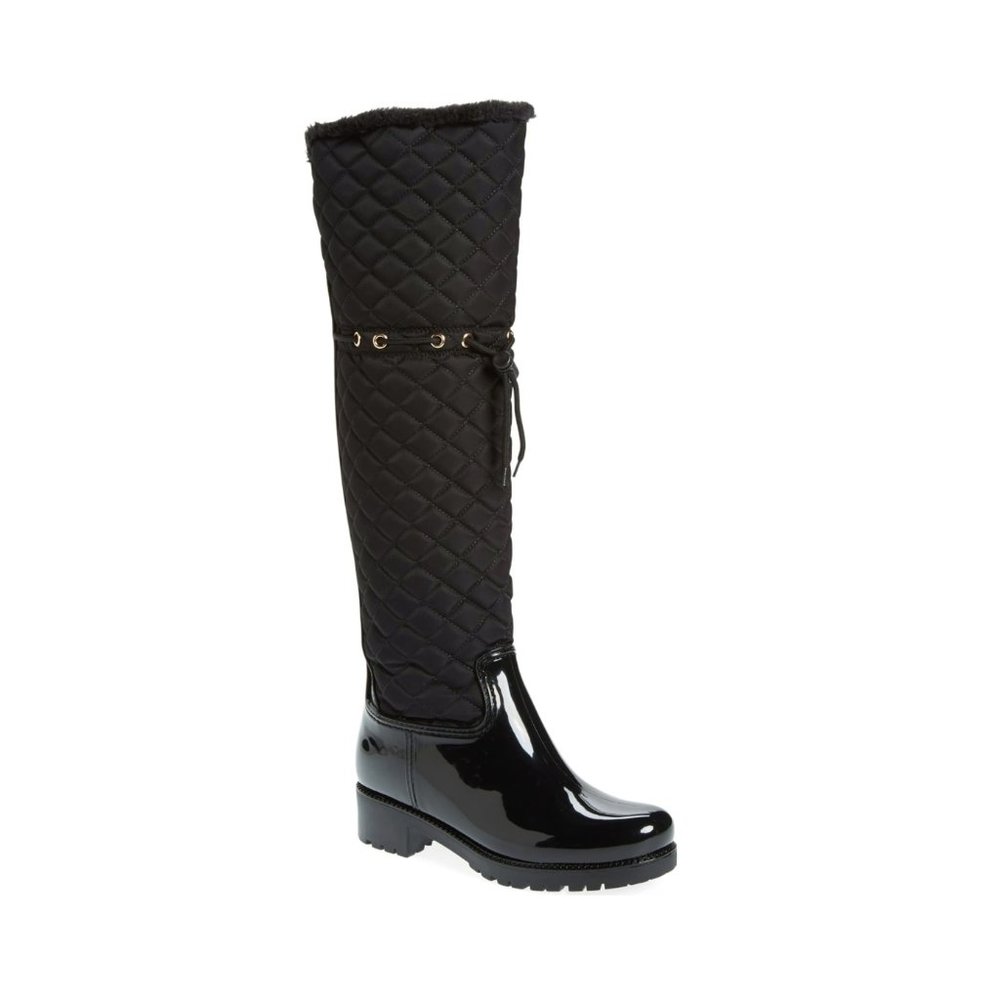 NWT Corso Como Quilted Faux Fur Rain Winter Boots - Picture 2 of 8